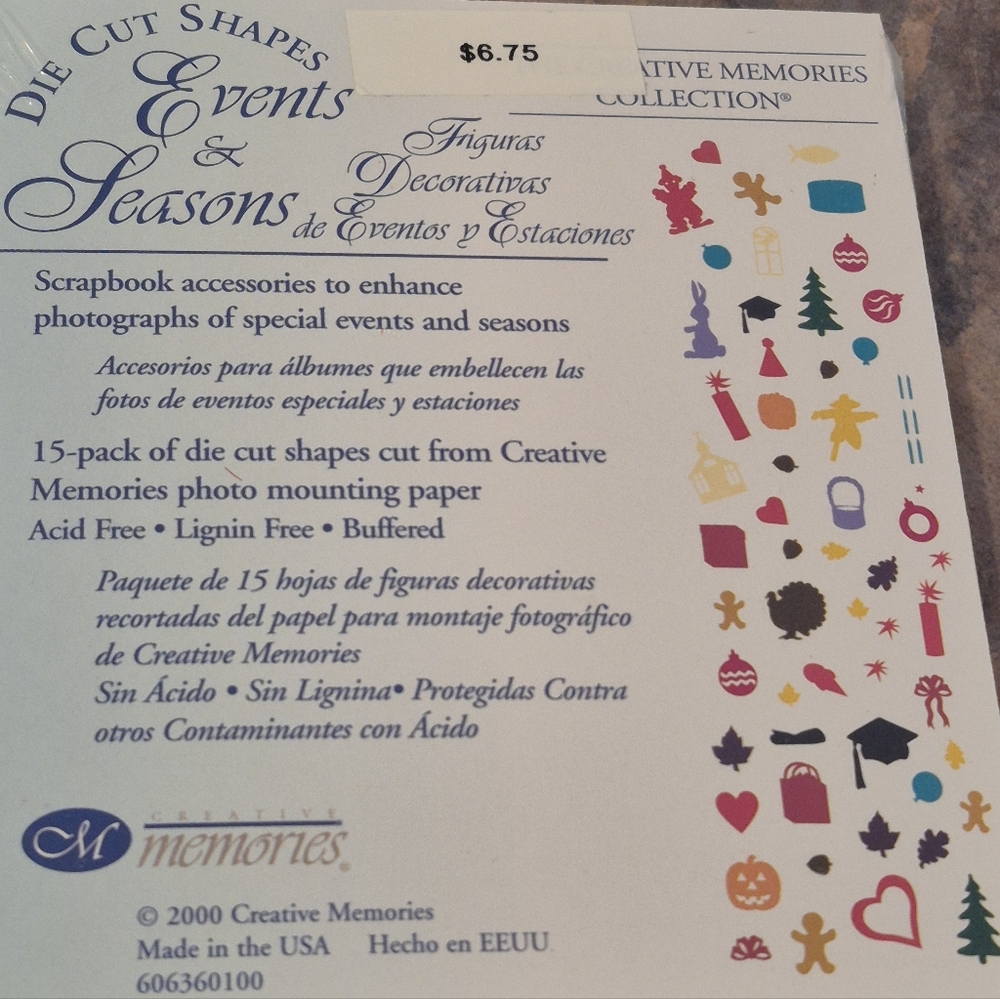 CREATIVE MEMORIES Events+Seasons Die Cut Paper Shapes Multicolor - Picture 5 of 16